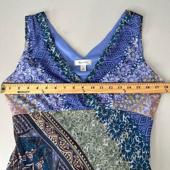 Y2K Fairy Sleeveless Midi Dress Floral Size 10 - Picture 8 of 11